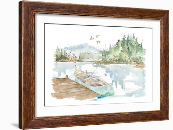 Lakehouse I on White-Anne Tavoletti-Framed Art Print