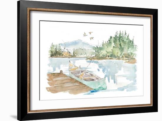 Lakehouse I on White-Anne Tavoletti-Framed Art Print