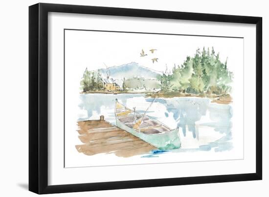 Lakehouse I on White-Anne Tavoletti-Framed Art Print