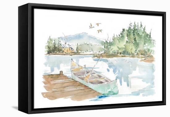 Lakehouse I on White-Anne Tavoletti-Framed Stretched Canvas