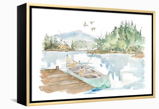 Lakehouse I on White-Anne Tavoletti-Framed Stretched Canvas