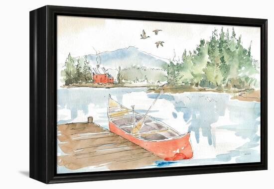 Lakehouse I Red-Anne Tavoletti-Framed Stretched Canvas