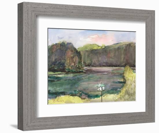 Lakehouse View-Stephen Calcasola-Framed Art Print