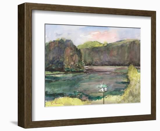 Lakehouse View-Stephen Calcasola-Framed Art Print