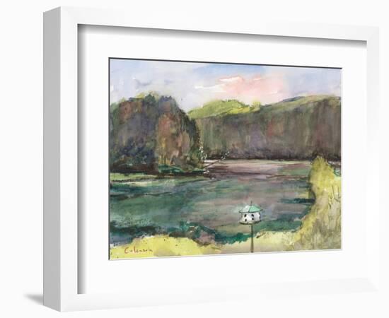 Lakehouse View-Stephen Calcasola-Framed Art Print