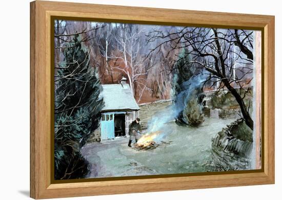 Lakeland Bonfire, 1996-John Cooke-Framed Premier Image Canvas