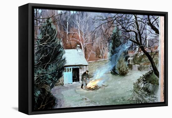 Lakeland Bonfire, 1996-John Cooke-Framed Premier Image Canvas