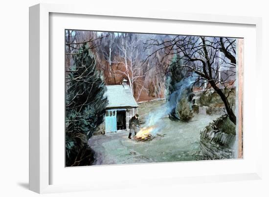 Lakeland Bonfire, 1996-John Cooke-Framed Giclee Print