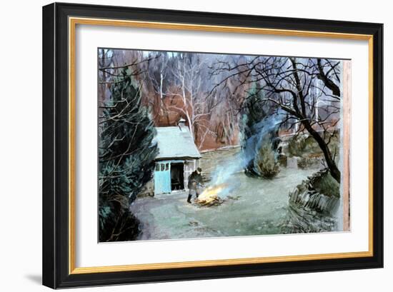 Lakeland Bonfire, 1996-John Cooke-Framed Giclee Print