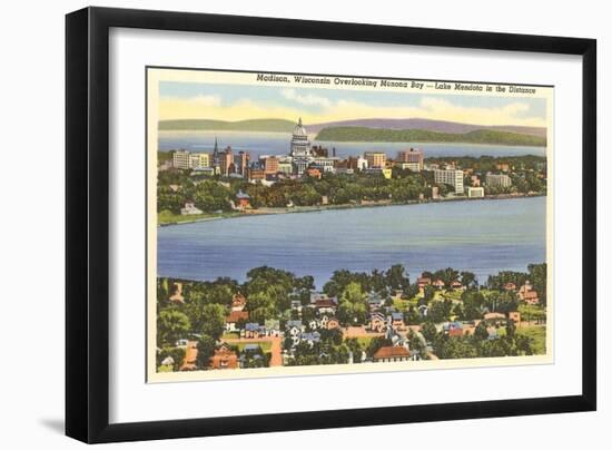 Lakes Mendota and Monona, Madison, Wisconsin-null-Framed Art Print