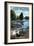 Lakes Region, New Hampshire - Pontoon and Lake-Lantern Press-Framed Art Print