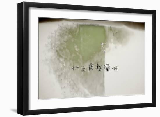 Lakeside Calligraphy-Valda Bailey-Framed Photographic Print