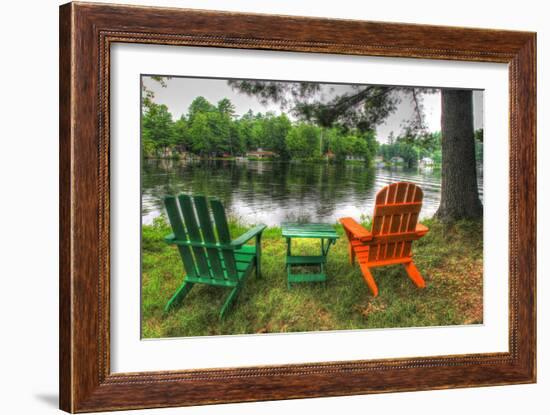 Lakeside Chairs-Robert Goldwitz-Framed Photographic Print