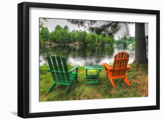 Lakeside Chairs-Robert Goldwitz-Framed Photographic Print
