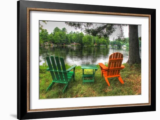 Lakeside Chairs-Robert Goldwitz-Framed Photographic Print
