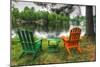 Lakeside Chairs-Robert Goldwitz-Mounted Photographic Print