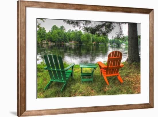 Lakeside Chairs-Robert Goldwitz-Framed Photographic Print