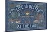 Lakeside Days I Blue-Laura Marshall-Mounted Art Print