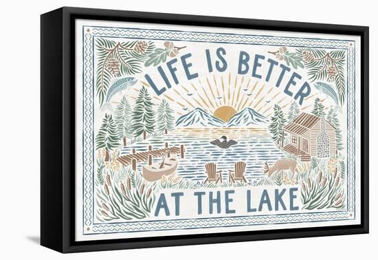 Lakeside Days I-Laura Marshall-Framed Stretched Canvas