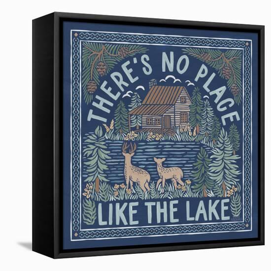 Lakeside Days V Blue-Laura Marshall-Framed Premier Image Canvas