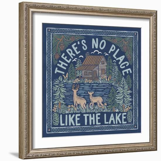 Lakeside Days V Blue-Laura Marshall-Framed Photographic Print