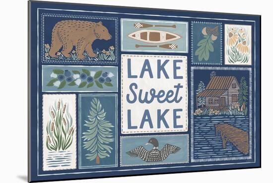 Lakeside Days VI Blue-Laura Marshall-Mounted Art Print