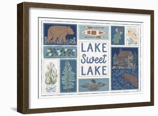 Lakeside Days VI-Laura Marshall-Framed Art Print