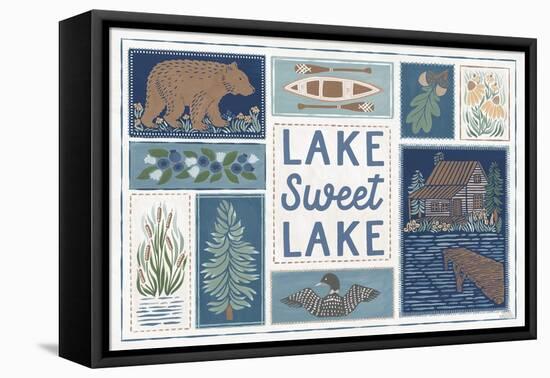 Lakeside Days VI-Laura Marshall-Framed Stretched Canvas