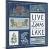 Lakeside Days VIII Blue-Laura Marshall-Mounted Art Print