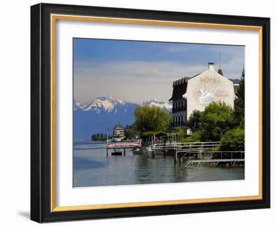 Lakeside Hotel, Lac Leman, Evian-Les Bains, Haute-Savoie, France, Europe-Richardson Peter-Framed Photographic Print