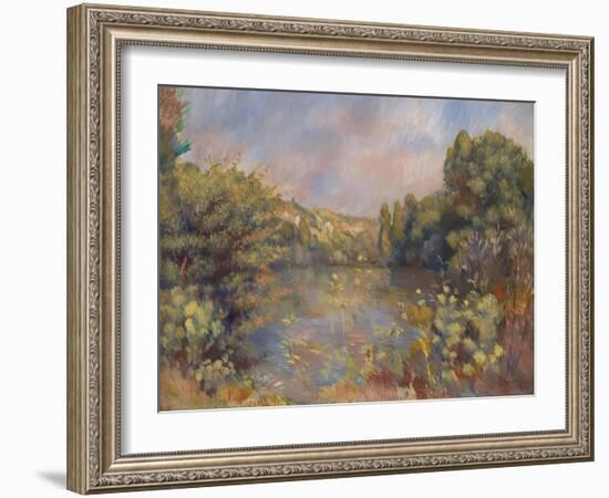 Lakeside Landscape, C. 1889-Pierre-Auguste Renoir-Framed Giclee Print