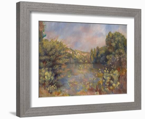 Lakeside Landscape, C. 1889-Pierre-Auguste Renoir-Framed Giclee Print