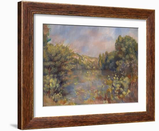 Lakeside Landscape, C. 1889-Pierre-Auguste Renoir-Framed Giclee Print