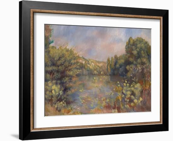 Lakeside Landscape, C. 1889-Pierre-Auguste Renoir-Framed Giclee Print