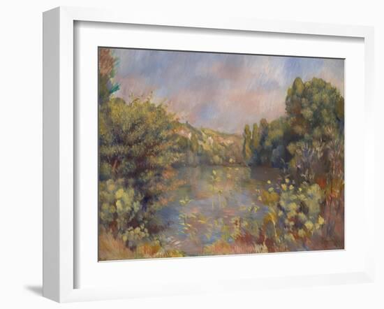 Lakeside Landscape, C. 1889-Pierre-Auguste Renoir-Framed Giclee Print
