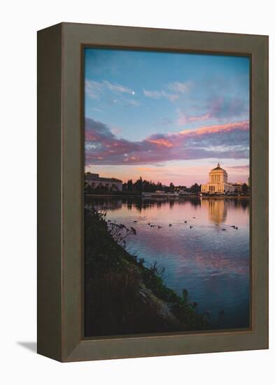 Lakeside Morning Reflections, Lake Merritt, Oakland California-Vincent James-Framed Premier Image Canvas