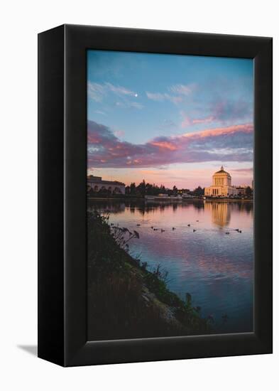 Lakeside Morning Reflections, Lake Merritt, Oakland California-Vincent James-Framed Premier Image Canvas