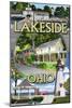 Lakeside, Ohio - Montage Scenes-Lantern Press-Mounted Art Print