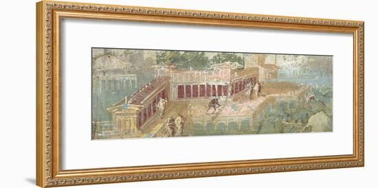 Lakeside or Seaside Villa Landscape, from Stabiae, 1st Century AD-null-Framed Giclee Print