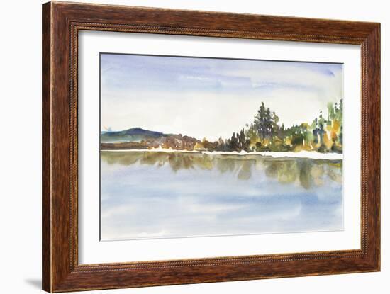 Lakeside Reflections-Lora Gold-Framed Art Print