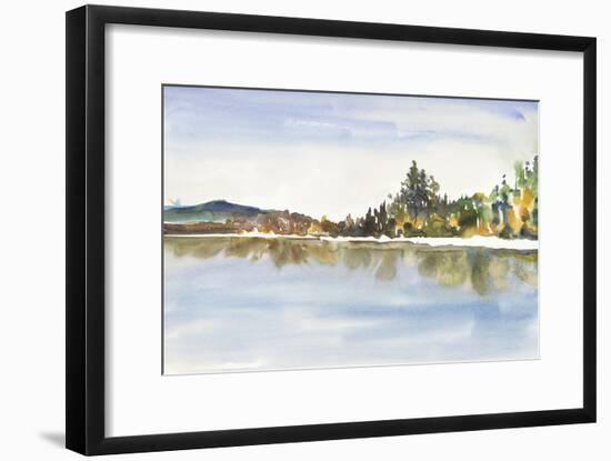 Lakeside Reflections-Lora Gold-Framed Art Print