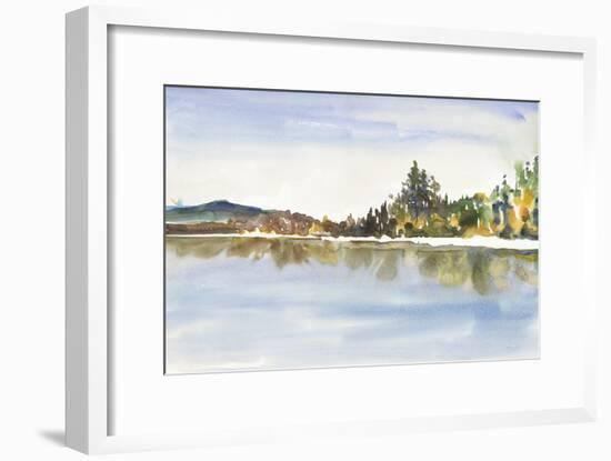 Lakeside Reflections-Lora Gold-Framed Art Print