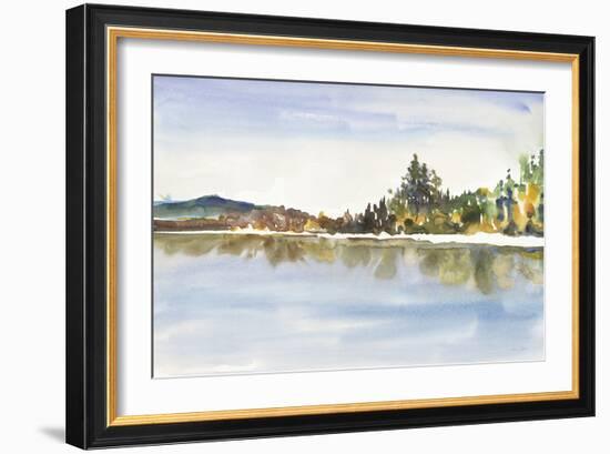 Lakeside Reflections-Lora Gold-Framed Art Print