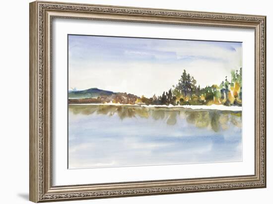 Lakeside Reflections-Lora Gold-Framed Premium Giclee Print