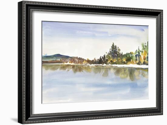 Lakeside Reflections-Lora Gold-Framed Premium Giclee Print