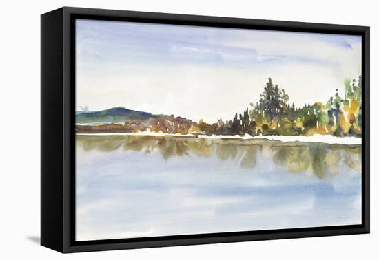 Lakeside Reflections-Lora Gold-Framed Stretched Canvas