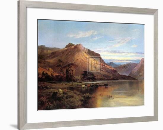 Lakeside Rendezvous the Kirk at Arrochar-Alfred Fontville de Breanski-Framed Art Print