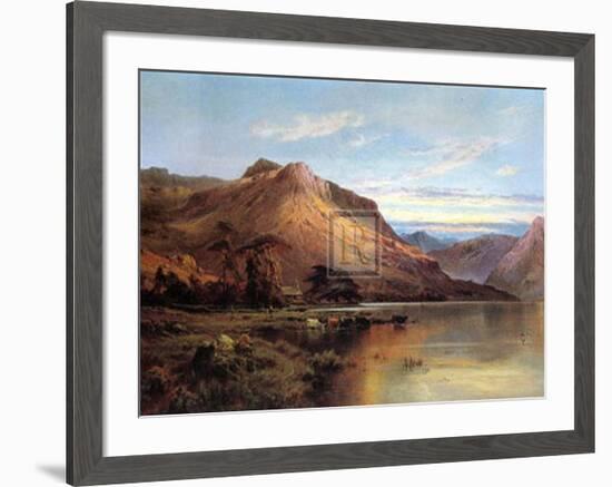 Lakeside Rendezvous the Kirk at Arrochar-Alfred Fontville de Breanski-Framed Art Print