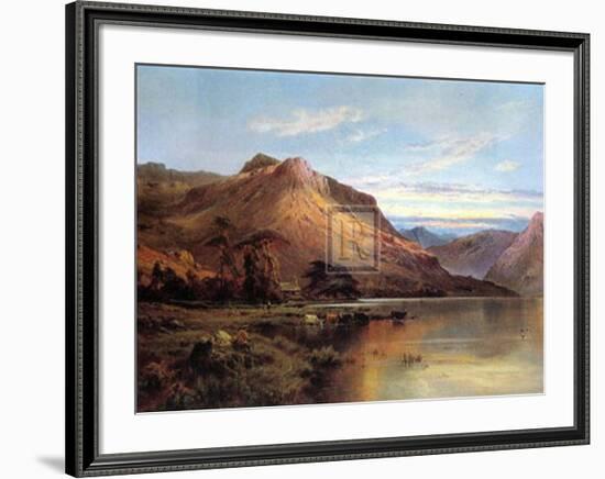 Lakeside Rendezvous the Kirk at Arrochar-Alfred Fontville de Breanski-Framed Art Print