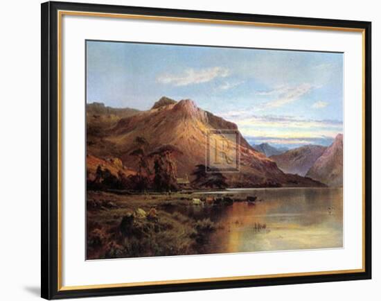 Lakeside Rendezvous the Kirk at Arrochar-Alfred Fontville de Breanski-Framed Art Print